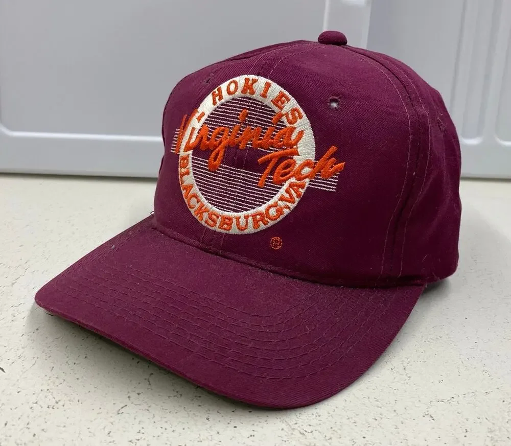VTG 90s The Game NCAA Virginia Tech VT Hokies stitched snapback hat